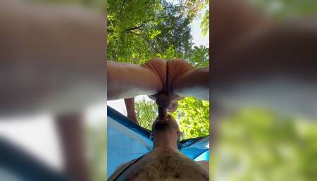 Blowjob for Stepdad on Camping