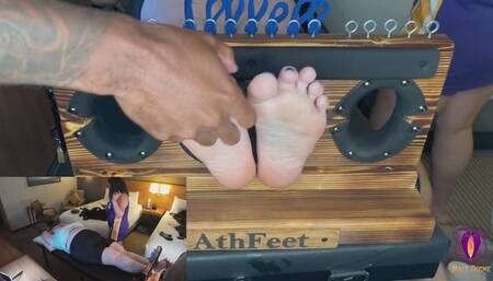 Lolo10Toes vs. ATHFeet & Macy Divine: Double Trouble Tickle FOOT VIEW DOUBLE SCREEN