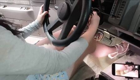 Revving white high heels