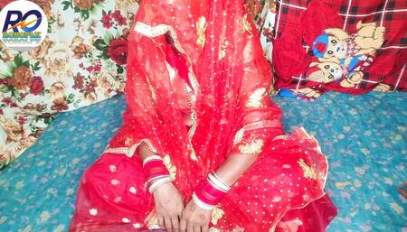 Fast time desi honeymoon video hindi audio Claire Vaise in red saree and blouse having fun
