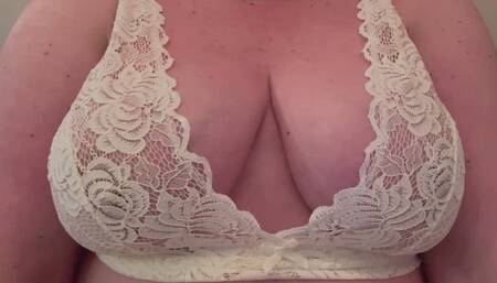 POV Hot Lace Bra & Big Natural DDD Breasts. Sexy AF! Get Naked with Me!