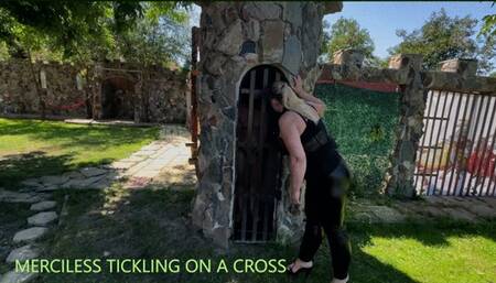 DOUBLE MERCILESS TICKLING TIED OVER A CROSS ENGLISH HD VERSION