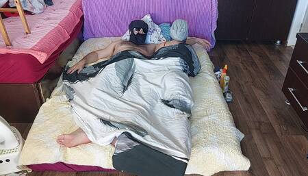 Hot Foreplay with a Couple, Oil Massage on the Body.