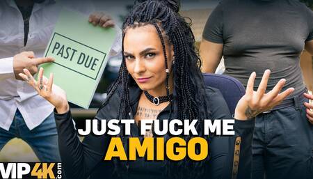 VIP4K.  Babe with pierced nipples and tattoos fucks in the woods