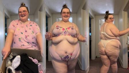 SSBBW See Through Lingerie Try On