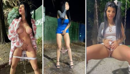 Desperate pee in the square! COMPILATION