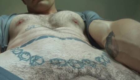Showing off body and dick