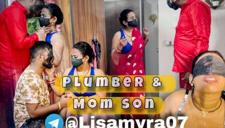 Step Son Caught Step Mom Fucking with Plumber, Part 1.