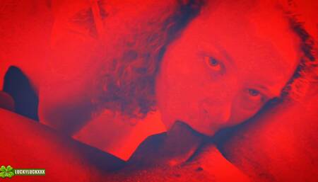 Lucky Gurl Kween Bunny B - Red Light Special POV Blowjob and Throat Fuck