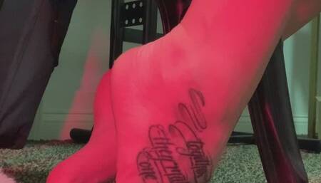 You're Watching My Pretty Feet in Red Light