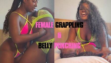 Queen Melanin vs Lana Luxor - Belly punching and femaled grappling