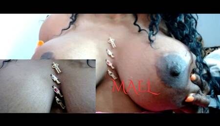 Tinnes Caught Between Giant Boobs Crushed - Ebony Unaware Giantess Breast Smothering