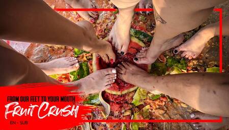 Nara, Louise, Bimby, Vibora and Thay in a Tropical Fruit Crush Party (1080 EN-sub) Food Crush - Barefoot Crushing - High Heels - Foot Fetish - Foot Slave - Foot Humiliation