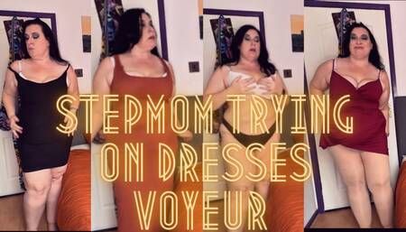 Step-Mom Trying on Dresses Voyeur 4K