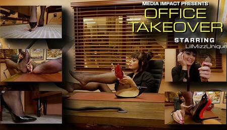 Office Takeover - LilMizzUnique - heel crush - shrinking - handheld - feet - HD