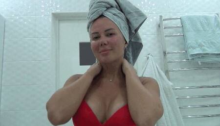 I dry my long hair with towel and with fen c