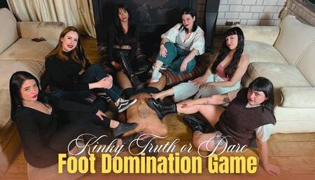 Kinky Truth or Dare: Miss Bimby, Vibora, Louise, Thay, Venus Dee & Mistress Nara Foot Domination Game with Luno (720p - ENG sub) Trampling - Foot Gagging - Shoe Fetish - Foot Smelling