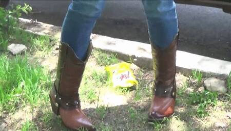 Driving cowgirl boots