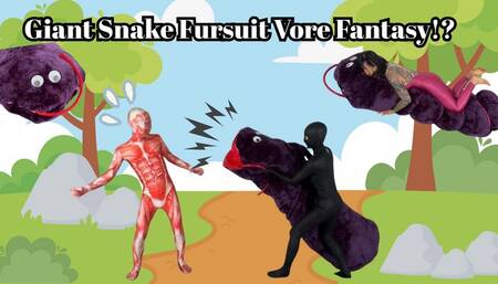 Giant Snake Fursuit Vore Fantasy!?