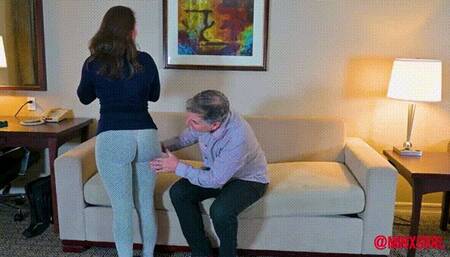 MinxGrrl Tight Leggings Get Her Hard Spankings (WMV Format)