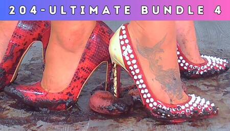 204 Part 2 - Ultimate Bundle 4 - Goddess Amber & Miss Lucy - Trampling Your Cock & Balls Under The Muddy Soles Of Our Red Stilettos - Trample Trampling CBT Ballbusting Crushing Crush CockBox Shoe Foot Heel Wrecked Dirty