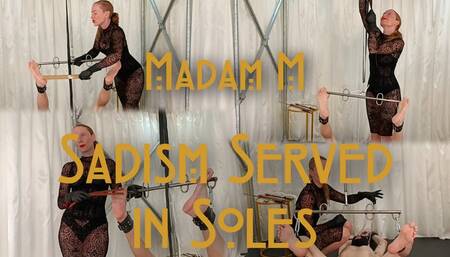 Sadism Served in Soles, extreme bondage, bastinado elegance, cane precision with a brutal tawse finale