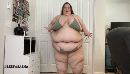 Sasha's Skimpy Bikini & Fat Chat