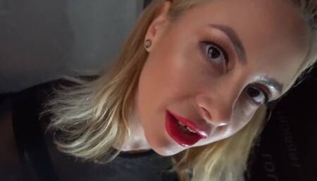 Sucking a Cock Through Gloryhole for My Cuckold Husband