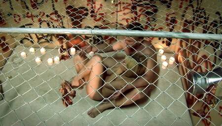 Kelly Wells is getting fucked while sampling cock from multiple glory holes