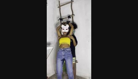 Tied up and tickled until I wet my pants