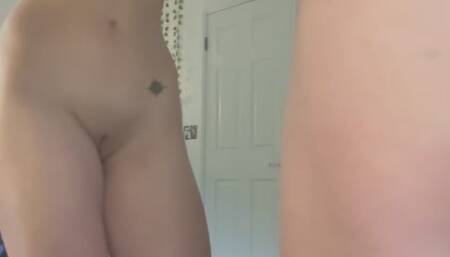 Mirror Undress to Naked Tease