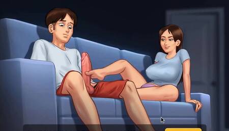 Summertime saga: stepsister caught her stepborther watching porn ep 106