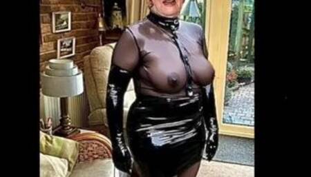 Cathy Shiny PVC Skirt Otley Pornstar Yorkshire High Heels Tits Exposed Slut Granny