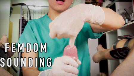 Nurse Dominafire Sounding Chastity Slave