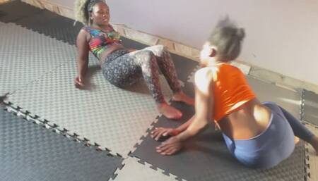 Dominance duel:Jenny vs Maggie arm wrestling ,camel clutch and all types of hold are included ,,must watch this was really aggressive ,,,see who worn
