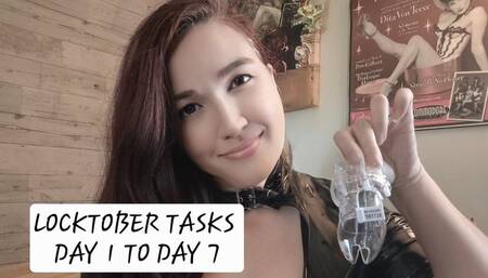 Locktober Chastity Tasks Day 1 to Day 7