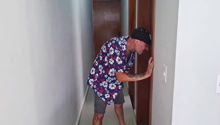 Old Man Chases Young Girl and Fucks Her in the Bathroom