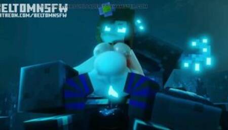 Hard Anal Fucking with Jenny and Warden Minecraft Animation