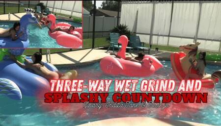 Indica Jane Josie Jo Ginary pool inflatables slick body slide and wet grind (HD 1080p MP4)