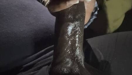 Petite HandDomination Ebony Giving Femdom Handjob Post Orgasm Angle 2