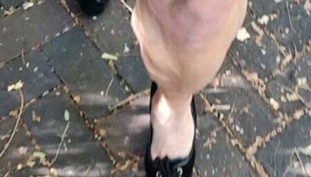 Tempest walking slowly in chucky vintage heels