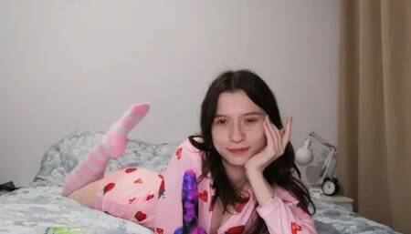 Try not to Cum - Polish Foot Joi. having Fun with Horny Teenage Girl in Her...