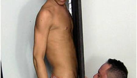 Scrappy Milked At The Gloryhole