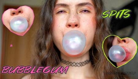 Bratty princess humiliated at you BubbleGum Popping and Spits drooling