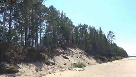 Big leather ass - Walk beach