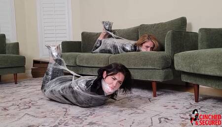 Alba and Tilly - Double Crossed Dommes get Bound, Gagged and Wrapped! (MP4 Format)