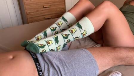 Socks Teasing and Barefeet Footjobs (MOV)