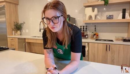 Barista Kinkerbell Adopts The Pathetic Puppy Boy m - with Female Domination, Pet Play, Transformation Fantasies, Redhead, Cage