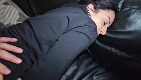 The girl next door masturbates on the couch. Full video on my OF Page.