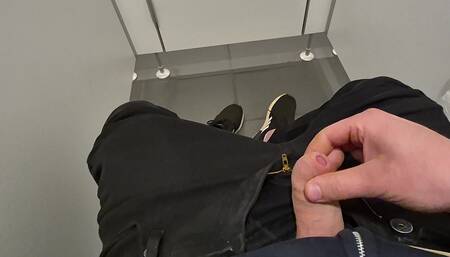 Jerking off in a public toilet with Adidas NMD and white Adidas socks ;)